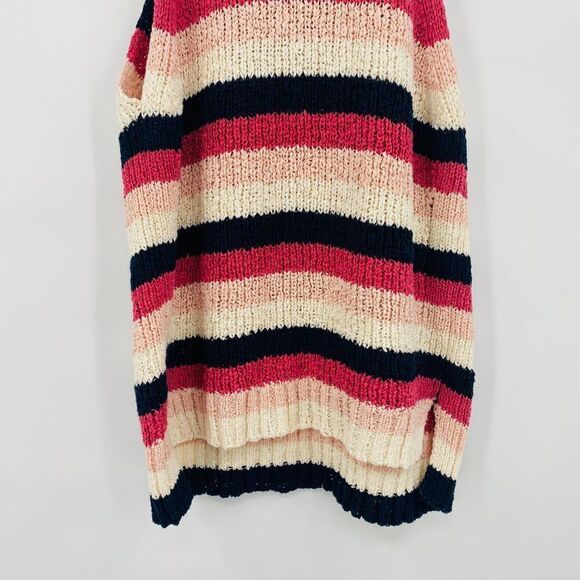 J. Crew Size Small Blue & Pink Point Sur Sweater Halter Tank Top in Stripe - Picture 5 of 9